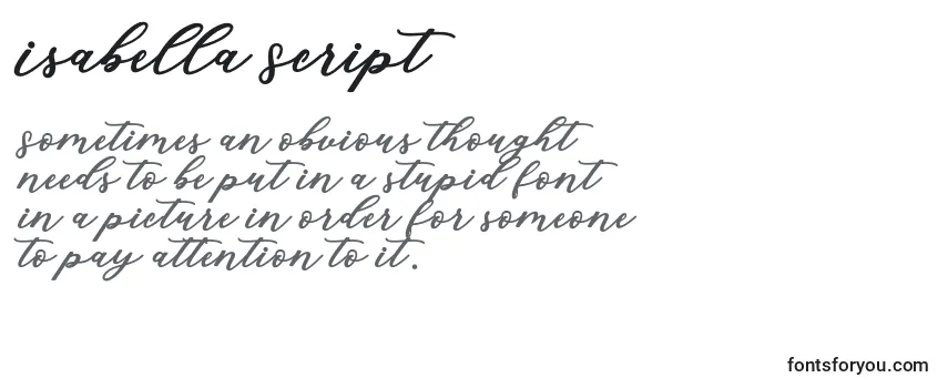 Isabella Script-fontti