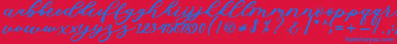 Подробнее о шрифте Isabella Script Шрифт Isabella Script – синие шрифты на красном фоне