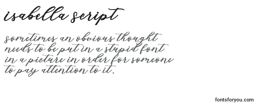 Isabella Script (130538) Font
