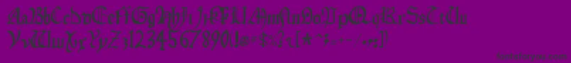 フォントIsabella – 紫の背景に黒い文字