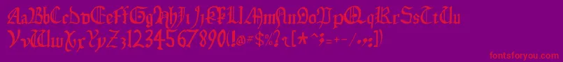 Isabella Font – Red Fonts on Purple Background