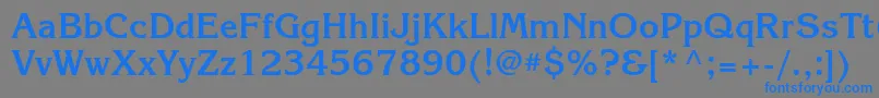 フォントKorinnatttBold – 灰色の背景に青い文字