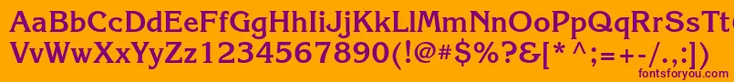 KorinnatttBold Font – Purple Fonts on Orange Background