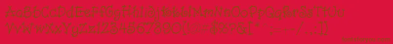 Isabelle Font – Brown Fonts on Red Background