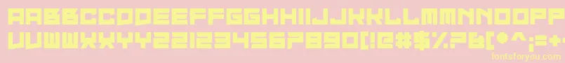 Isite Font – Yellow Fonts on Pink Background