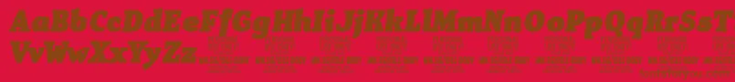 IsleBodyBl i PERSONAL Font – Brown Fonts on Red Background