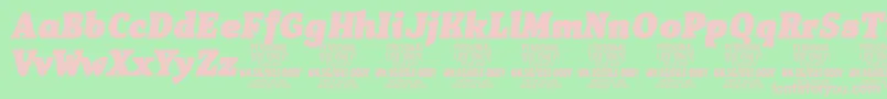 IsleBodyBl i PERSONAL Font – Pink Fonts on Green Background