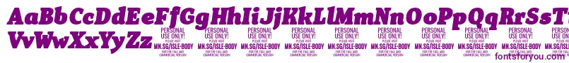 IsleBodyBl i PERSONAL Font – Purple Fonts