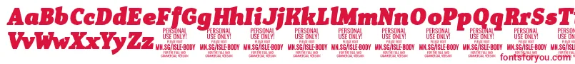 IsleBodyBl i PERSONAL Font – Red Fonts