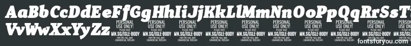 IsleBodyBl i PERSONAL Font – White Fonts