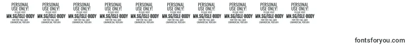 IsleBodyBl PERSONAL Font – Fonts for Numbers and Digits