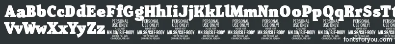 IsleBodyBl PERSONAL Font – White Fonts