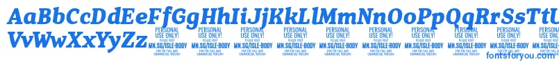 IsleBodyBo i PERSONAL Font – Blue Fonts