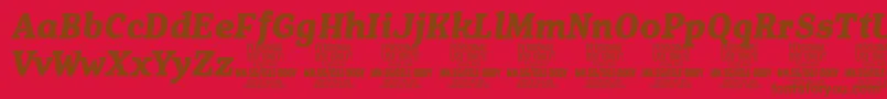 IsleBodyBo i PERSONAL-fontti – ruskeat fontit punaisella taustalla