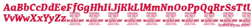 IsleBodyBo i PERSONAL Font – Red Fonts