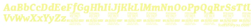 IsleBodyBo i PERSONAL Font – Yellow Fonts