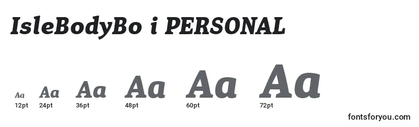 IsleBodyBo i PERSONAL Font Sizes