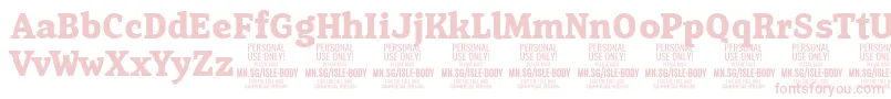 IsleBodyBo PERSONAL-fontti – vaaleanpunaiset fontit