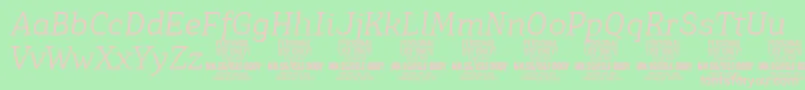 IsleBodyLi i PERSONAL Font – Pink Fonts on Green Background