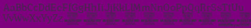 IsleBodyLi PERSONAL-fontti – mustat fontit violetilla taustalla