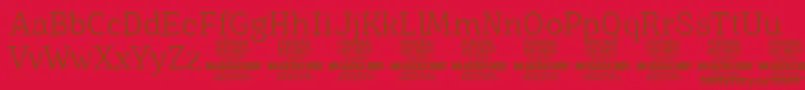 IsleBodyLi PERSONAL Font – Brown Fonts on Red Background