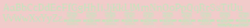 IsleBodyLi PERSONAL Font – Green Fonts on Pink Background