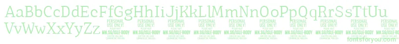 IsleBodyLi PERSONAL Font – Green Fonts