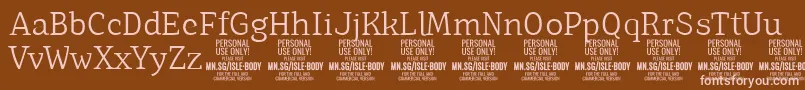 Police IsleBodyLi PERSONAL – polices roses sur fond brun