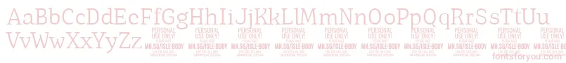IsleBodyLi PERSONAL Font – Pink Fonts on White Background
