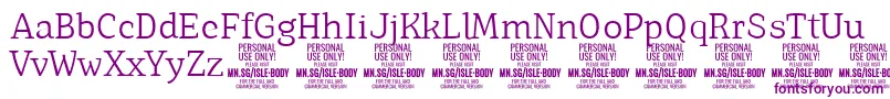 IsleBodyLi PERSONAL Font – Purple Fonts