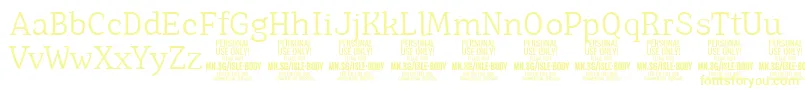 IsleBodyLi PERSONAL Font – Yellow Fonts