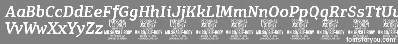 IsleBodyMe i PERSONAL Font – White Fonts on Gray Background