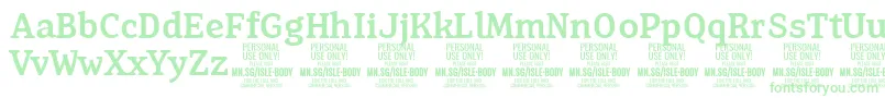 IsleBodyMe PERSONAL Font – Green Fonts