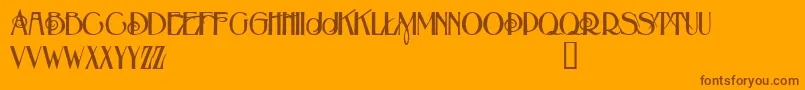 BeauvoirDemo-Schriftart – Braune Schriften auf orangefarbenem Hintergrund