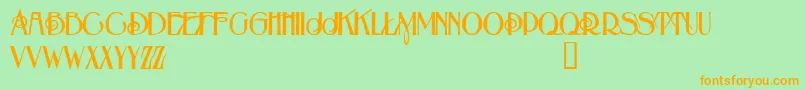 BeauvoirDemo Font – Orange Fonts on Green Background