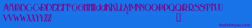 BeauvoirDemo-Schriftart – Violette Schriften auf blauem Hintergrund