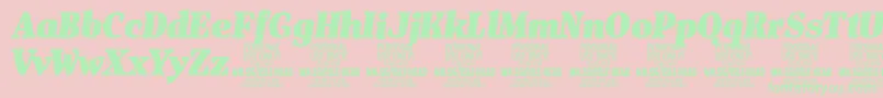 IsleHeadBl i PERSONAL-Schriftart – Grüne Schriften auf rosa Hintergrund