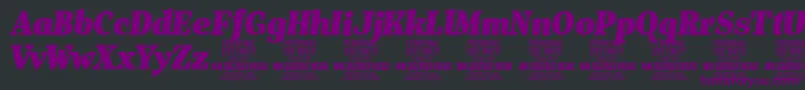 IsleHeadBl i PERSONAL Font – Purple Fonts on Black Background