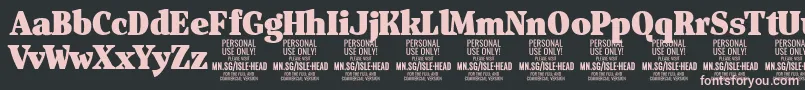 En savoir plus sur la police IsleHeadBl PERSONAL Police IsleHeadBl PERSONAL – polices roses sur fond noir