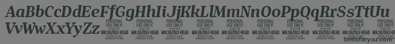 IsleHeadBo i PERSONAL Font – Black Fonts on Gray Background