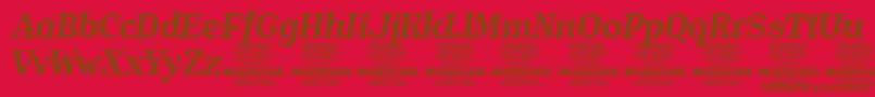 IsleHeadBo i PERSONAL Font – Brown Fonts on Red Background