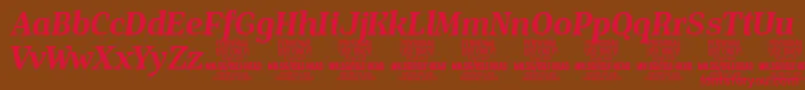 IsleHeadBo i PERSONAL Font – Red Fonts on Brown Background