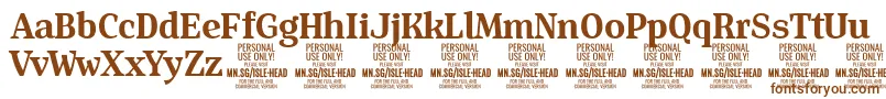 IsleHeadBo PERSONAL Font – Brown Fonts on White Background