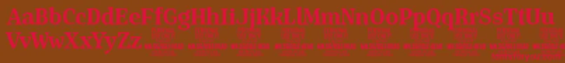 IsleHeadBo PERSONAL Font – Red Fonts on Brown Background