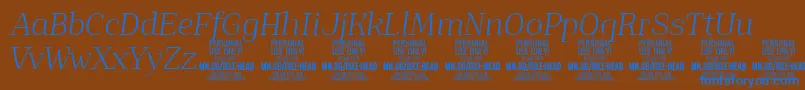 IsleHeadLi i PERSONAL Font – Blue Fonts on Brown Background