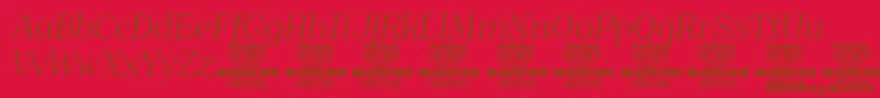 IsleHeadLi i PERSONAL Font – Brown Fonts on Red Background