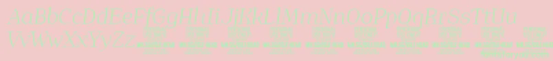 IsleHeadLi i PERSONAL Font – Green Fonts on Pink Background