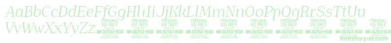 IsleHeadLi i PERSONAL Font – Green Fonts