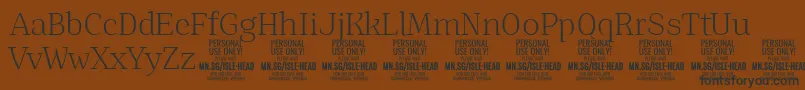 IsleHeadLi PERSONAL Font – Black Fonts on Brown Background