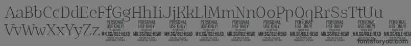 IsleHeadLi PERSONAL Font – Black Fonts on Gray Background